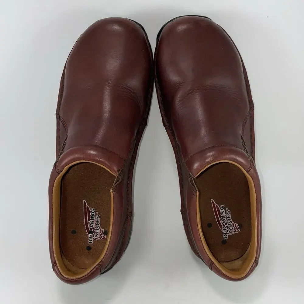 Red Wing Worx 2322 Shoes Womens Size 9.5 B Brown Leather Steel Safety Toe Work